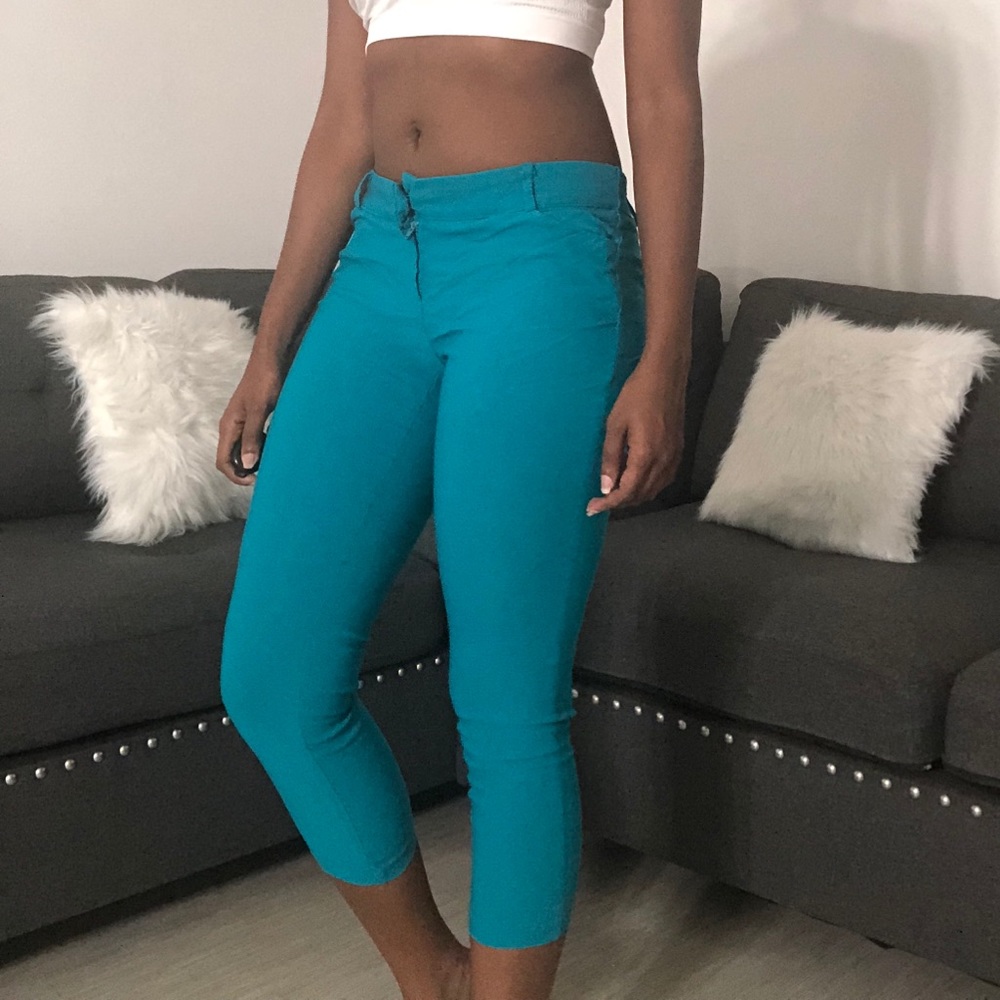 Turquoise Capri Pants